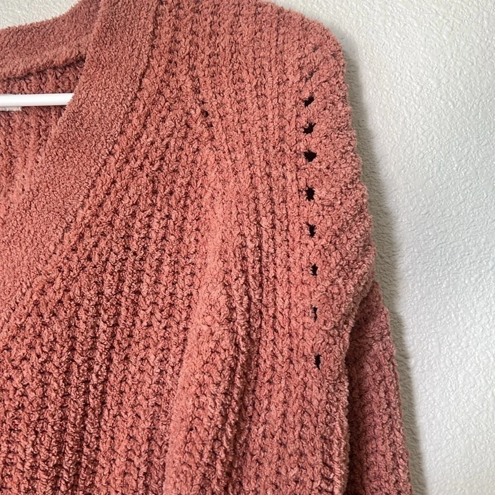 American Eagle Button Up V Neck Sweater Knot XS - Picture 6 of 10